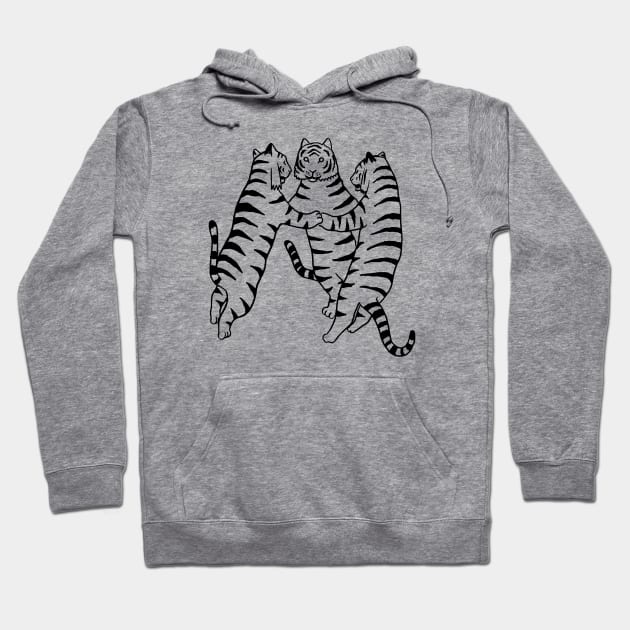 Tigers dancing Hoodie by RicardoCarn